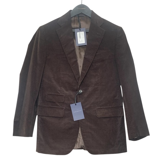 Brand New Thom Sweeney Wool Corduroy Deep Brown Suit Jacket size 50 / M - Picture 4 of 11